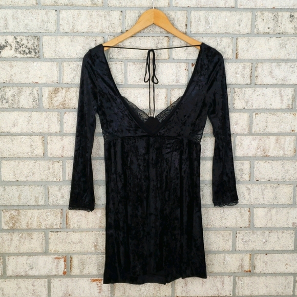 NWT Free People Kat Faux Wrap Velvet Mini Dress - Picture 4 of 7